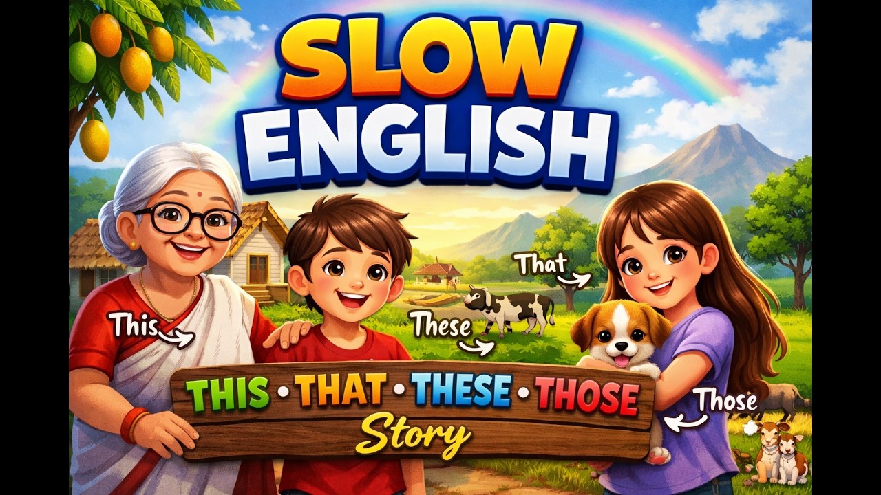 Learn THIS THAT THESE THOSE | Slow English Story Method