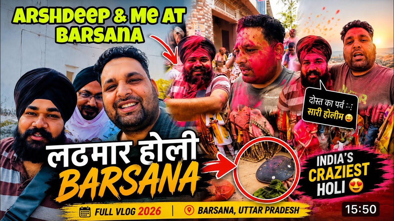 India’s Craziest Holi😕? Barsana Lathmar Holi Full Vlog 2026@HimalayanMusafirVlogs 