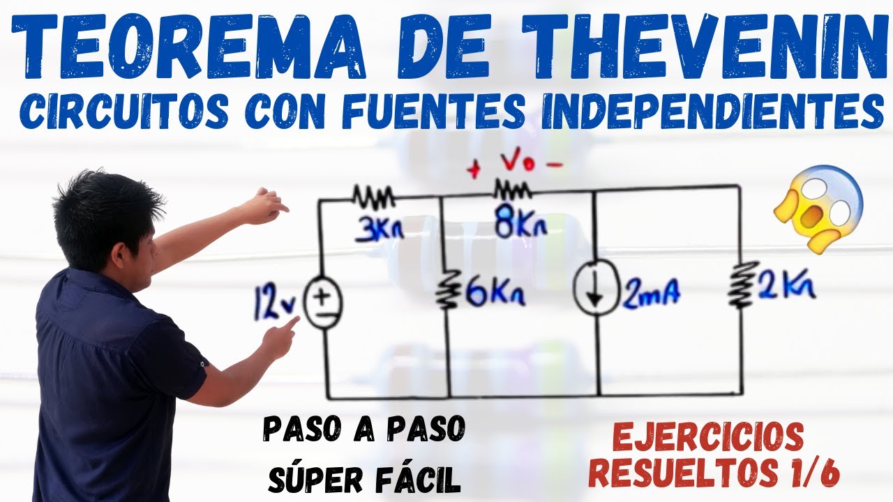 TEOREMA de THEVENIN 💥 EJERCICIOS RESUELTOS [PASO a PASO desde 0] ➤ FUENTES INDEPENDIENTES 😱