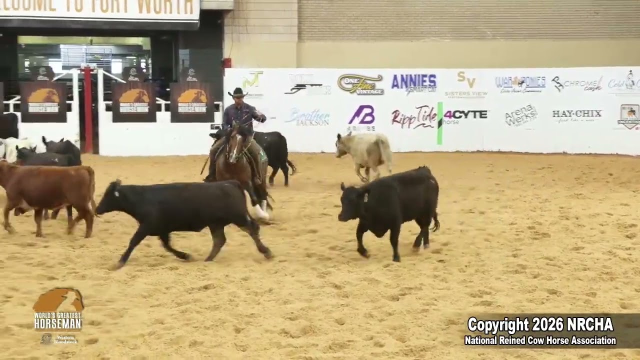 2026 World's Greatest Horseman® Finals Herd Work - PURRN LIKEASMOOTHCAT shown by ADAN BANUELOS