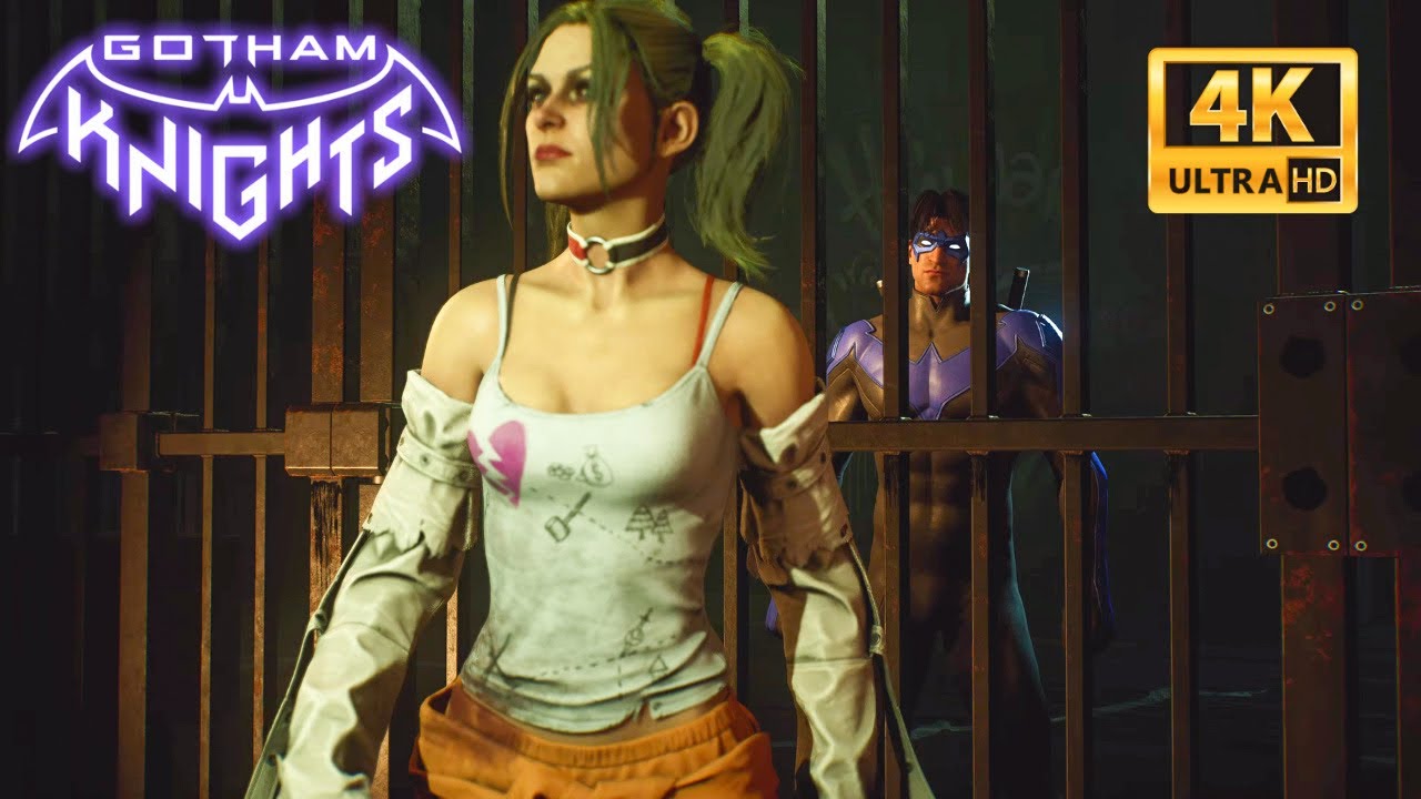 Nightwing meets Harley Quinn with Knightwatch Suit - Gotham Knights (4K)