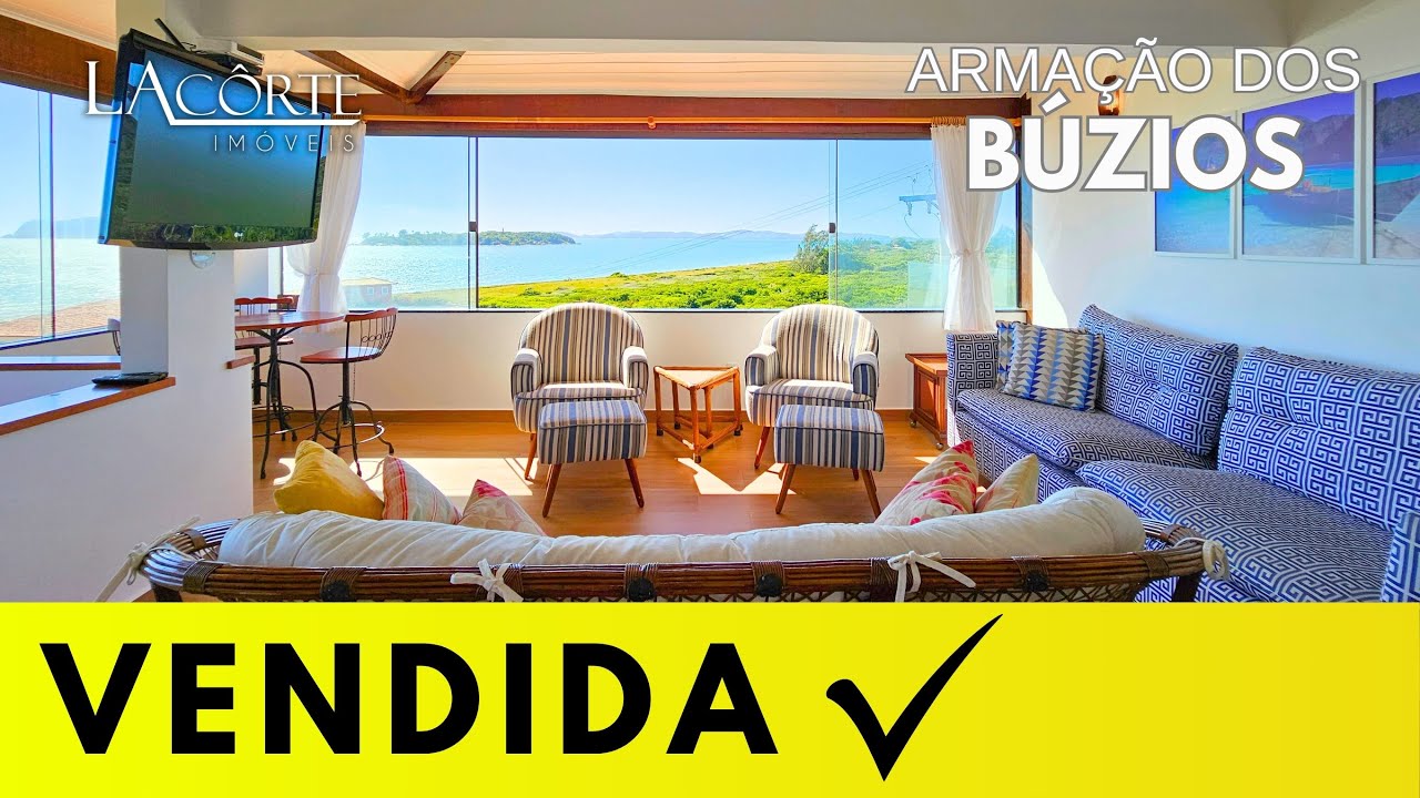 CASA NOVA C/ VISTA IMPRESSIONANTE EM CONDOMÍNIO COMPLETO E PÉ NA AREIA EM BÚZIOS!