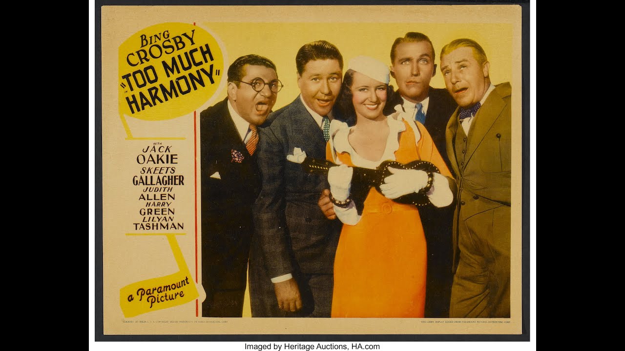 COQUETEL MUSICAL (Too Much Harmony, 1933) - Bing Crosby. Lilyan Tashman, Jack Oakie, Judith Allen