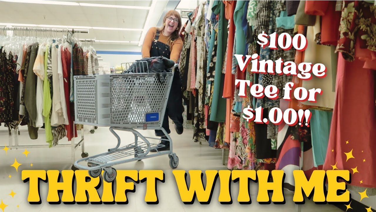 Экономьте со мной! ~Потрясающая винтажная футболка!~ +Примерка: Thrift Haul