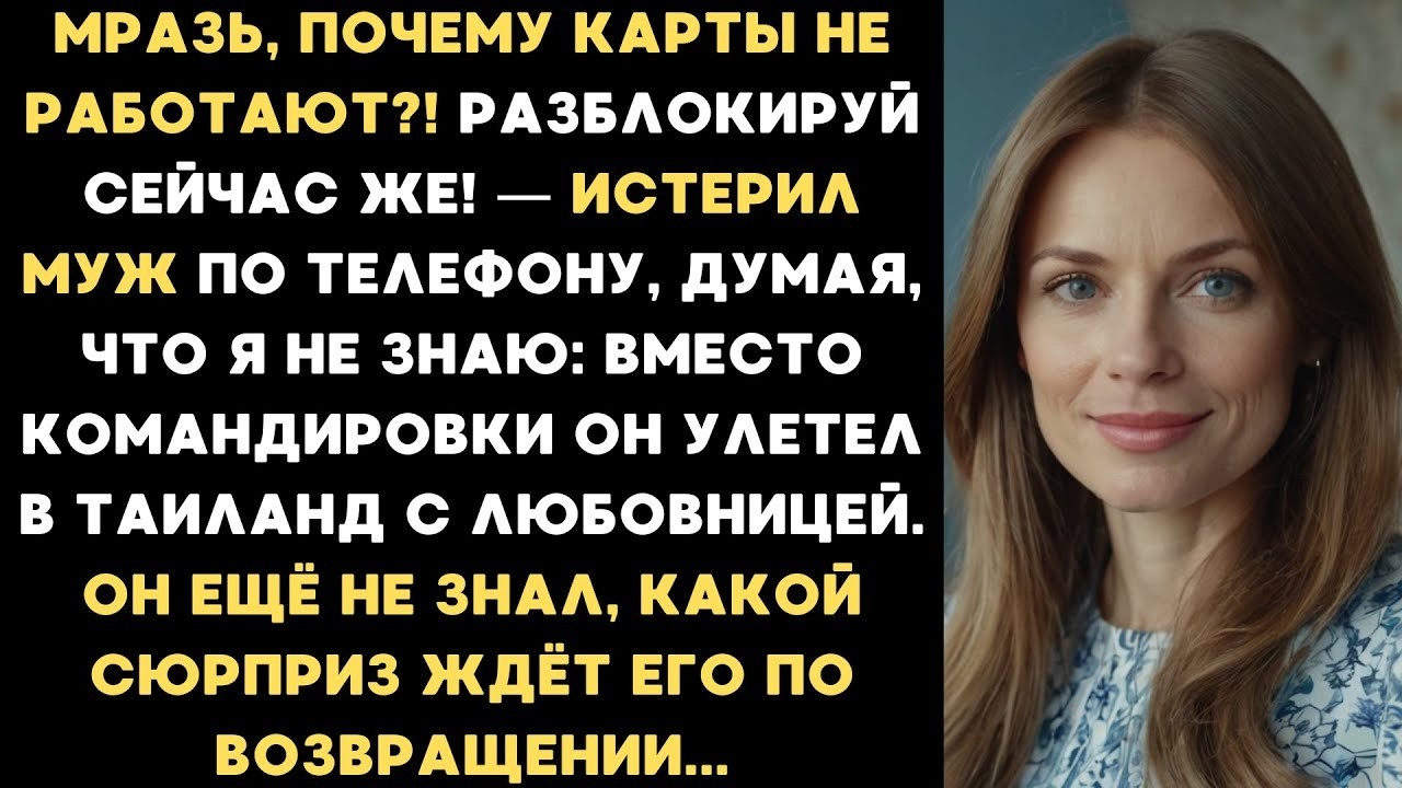 Мразь, почему карты не работают  — истерил муж  Вместо командировки он улетел в Таиланд с любовни