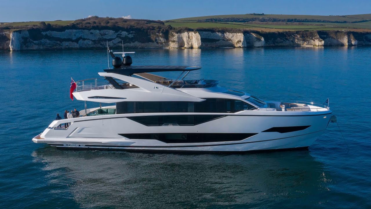 Новая суперяхта Sunseeker 90 Ocean Super Yacht 2022 года — полный обзор, новая модель (уже продана)