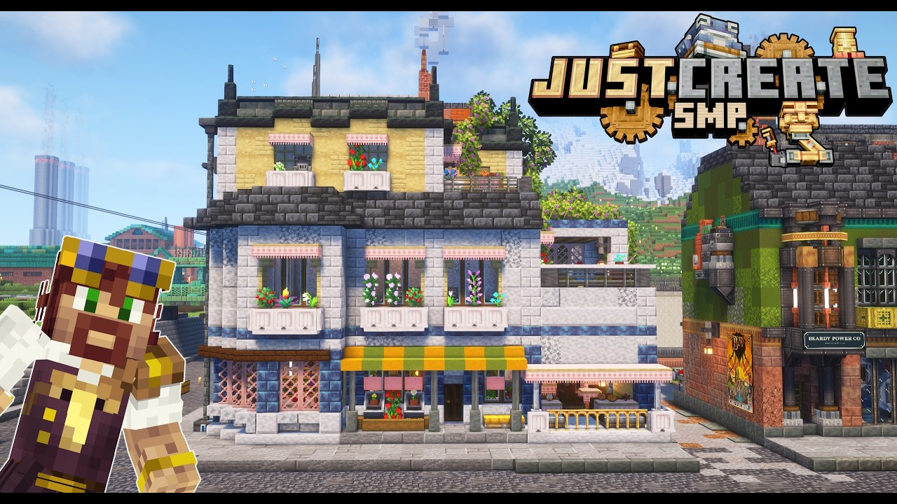 I Built a Tea Shop in Minecraft Create Mod! ~ Just Create SMP