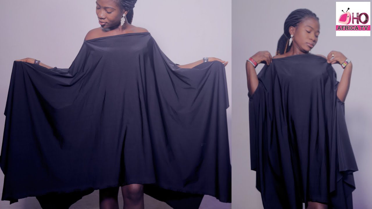 How To Make Simple Asymmetric Kaftan Maxi Dress