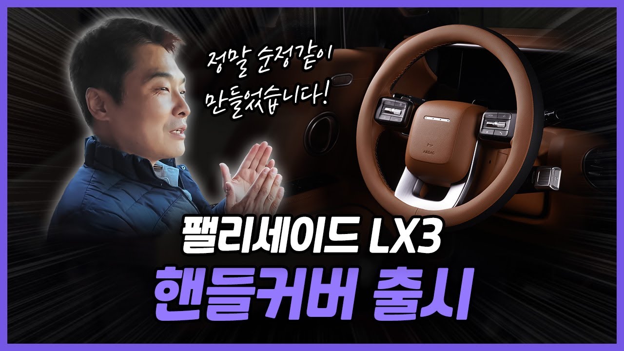 편안한 그립감! 팰리세이드 LX3 핸들커버 출시! 투톤/타공 두가지 디자인!