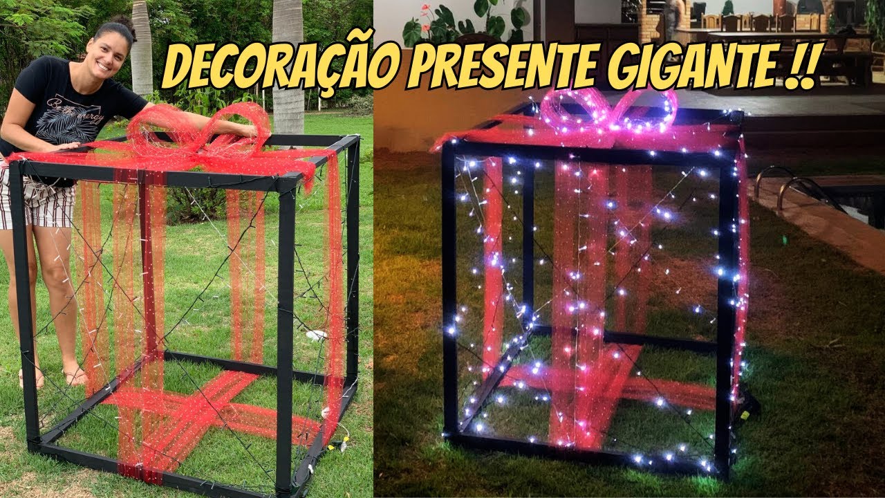 Ideia FANTÁSTICA para o NATAL: Caixa de Presente GIGANTE DIY e Econômica!