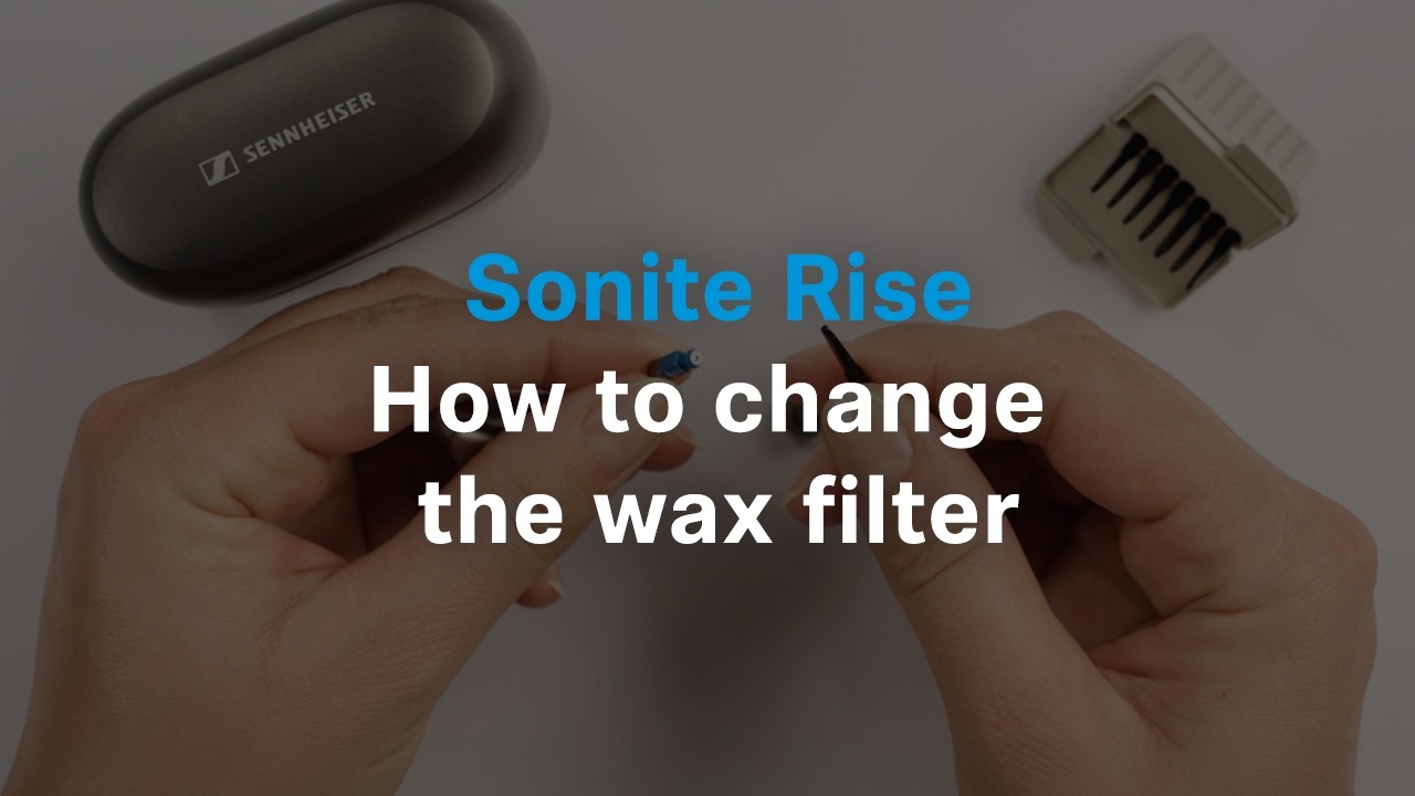How to change the wax filter for your Sonite Rise | Sennheiser