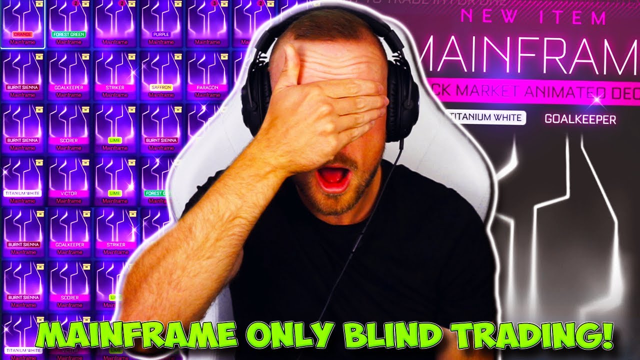 THEY TOOK MY TITANIUM WHITE ITEMS! | MAINFRAME ONLY BLIND TRADING WITH VOICE CHAT IN ROCKET LEAGUE!