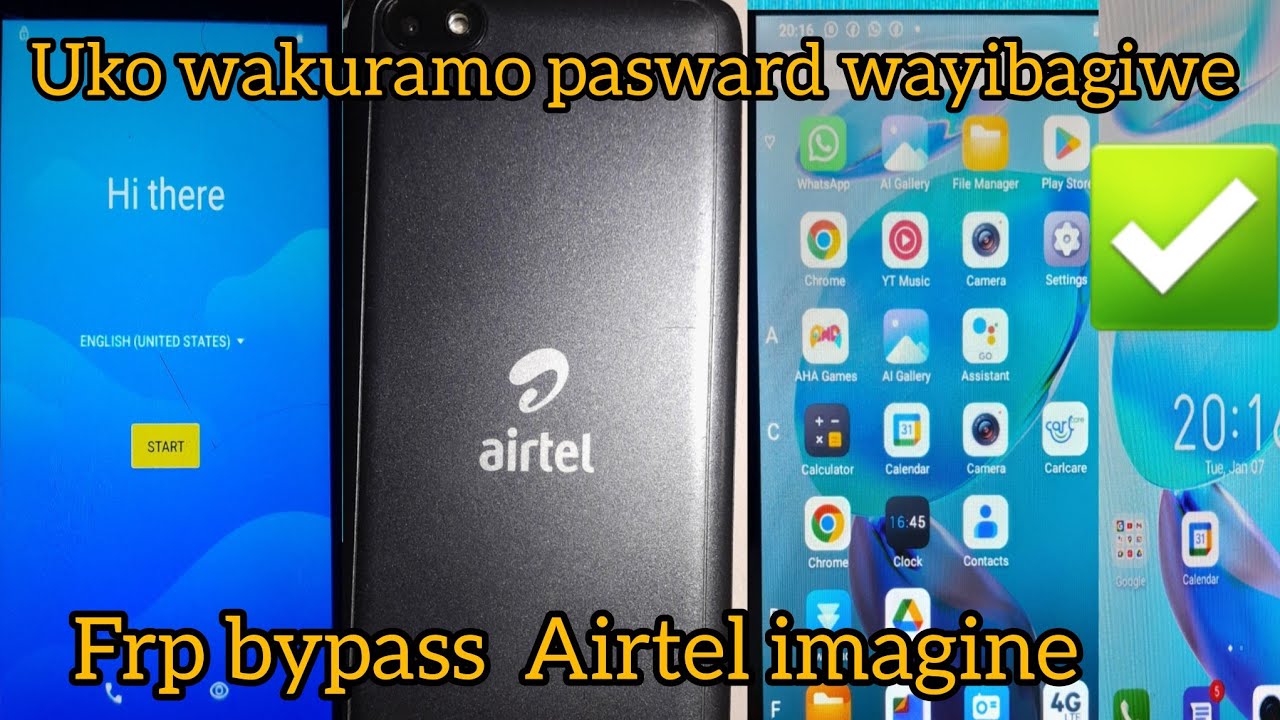 Remove Google account Email in Airtel reason to imagine uko wakuramo password muri Airtel imagine