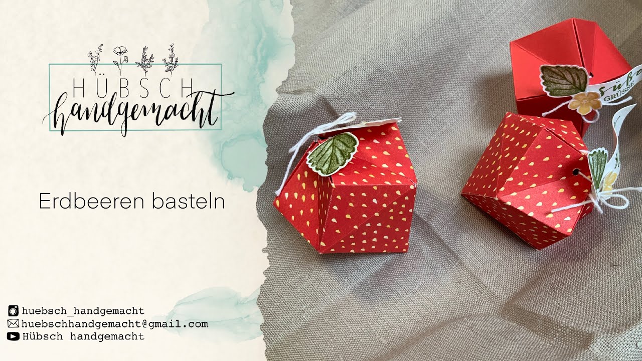 Bastelanleitung- Erdbeere als Geschenkverpackung