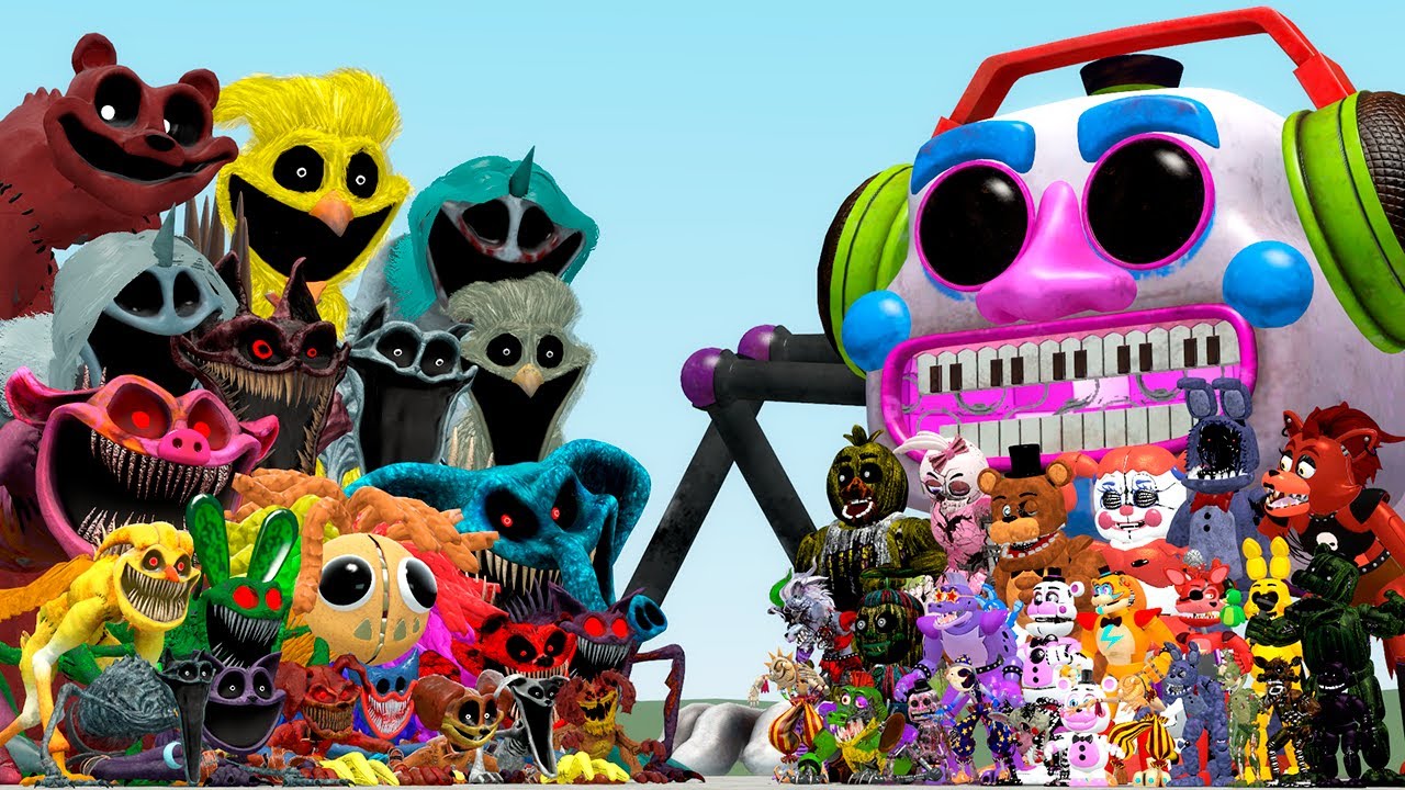 NEW POPPY PLAYTIME CHAPTER 4 VS ALL FNAF ANIMATRONICS (Garry's Mod)