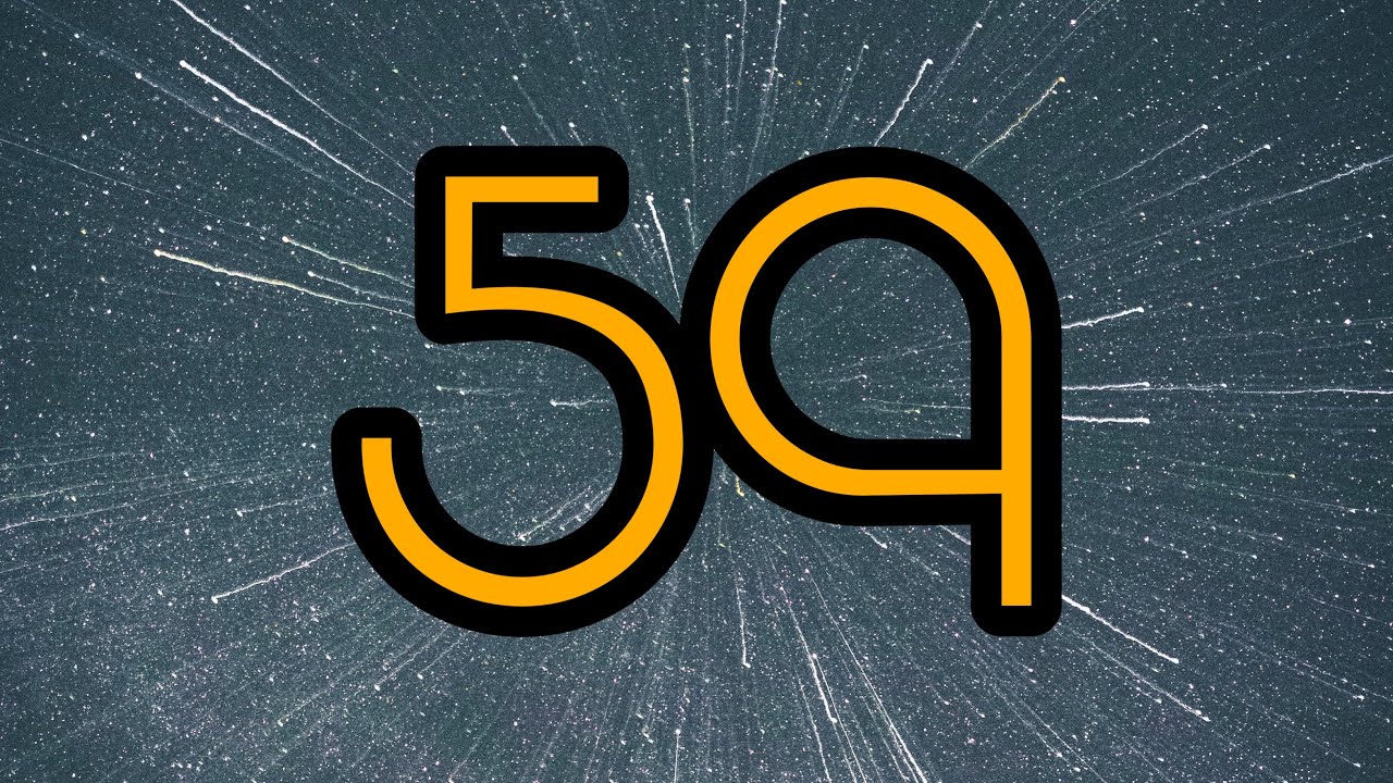 59 Second Timer ⏰ | Bright big yellow numbers and relaxing background music