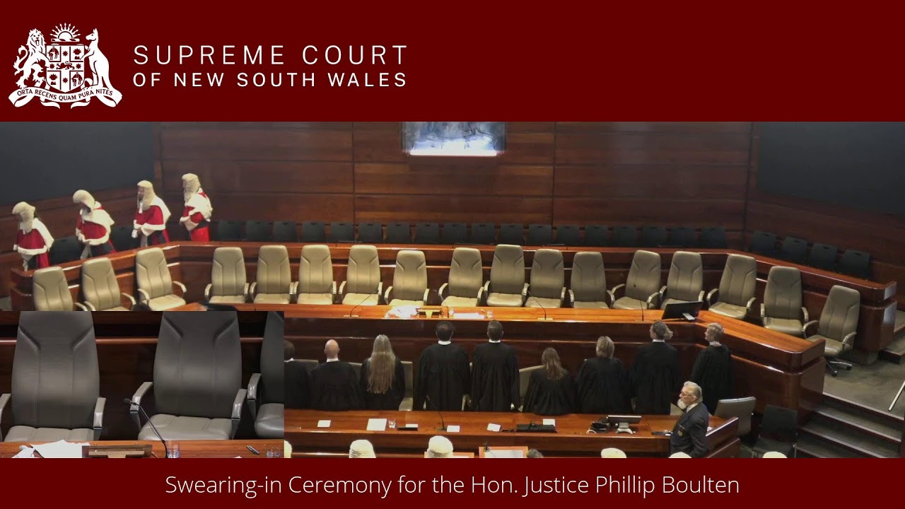 Swearing-in Ceremony for the Hon. Justice Phillip Boulten -  Tuesday 03 February 2026 at 9:15 AM