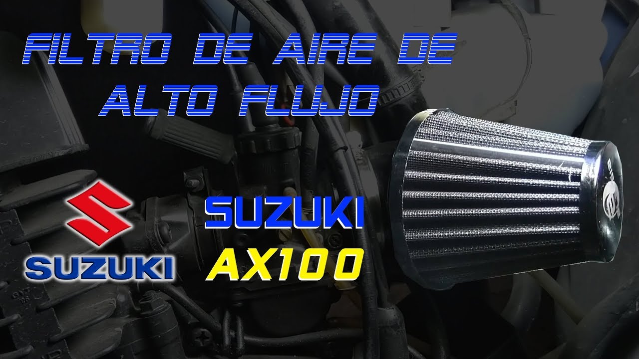 Filtro de aire de alto flujo para Suzuki AX100