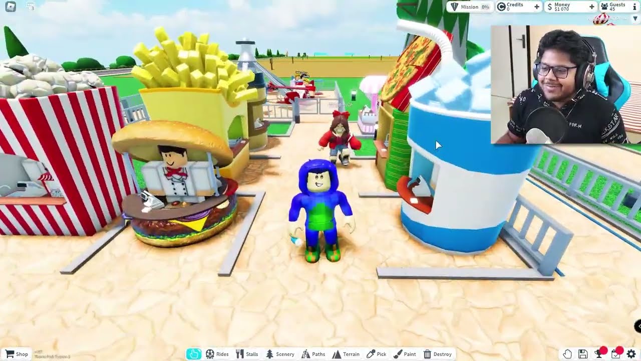 ROBLOX THEME PARK TYCOON 😱 @AyushMore @EktaMore