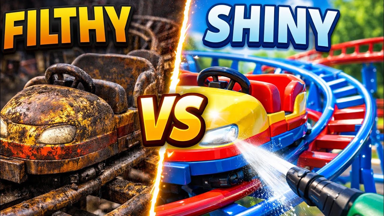 Satisfying Deep Clean of a Mini Rollercoaster! 🎢 | PowerWash Simulator 2