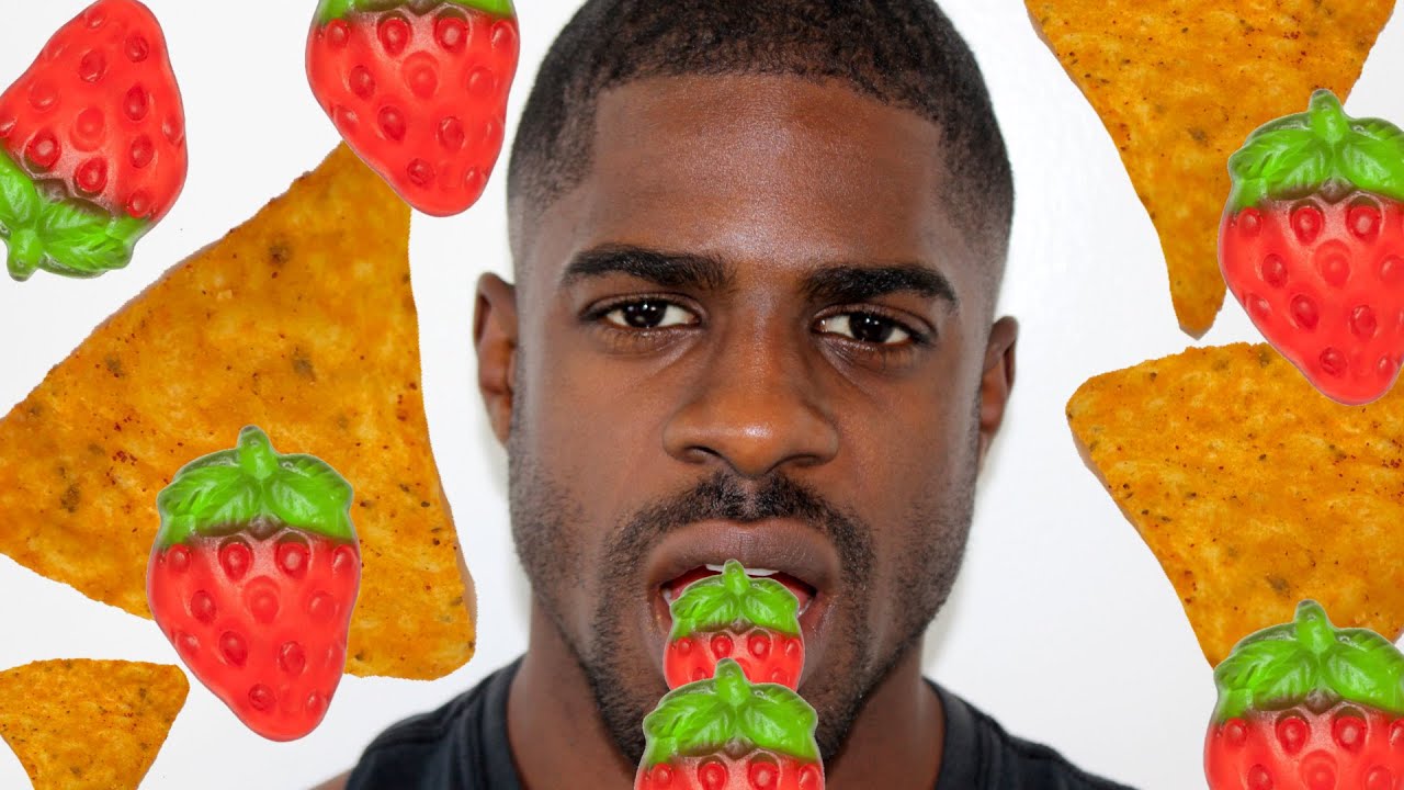 ASMR Strawberry Gummy and Doritos MUKBANG Eating Sounds