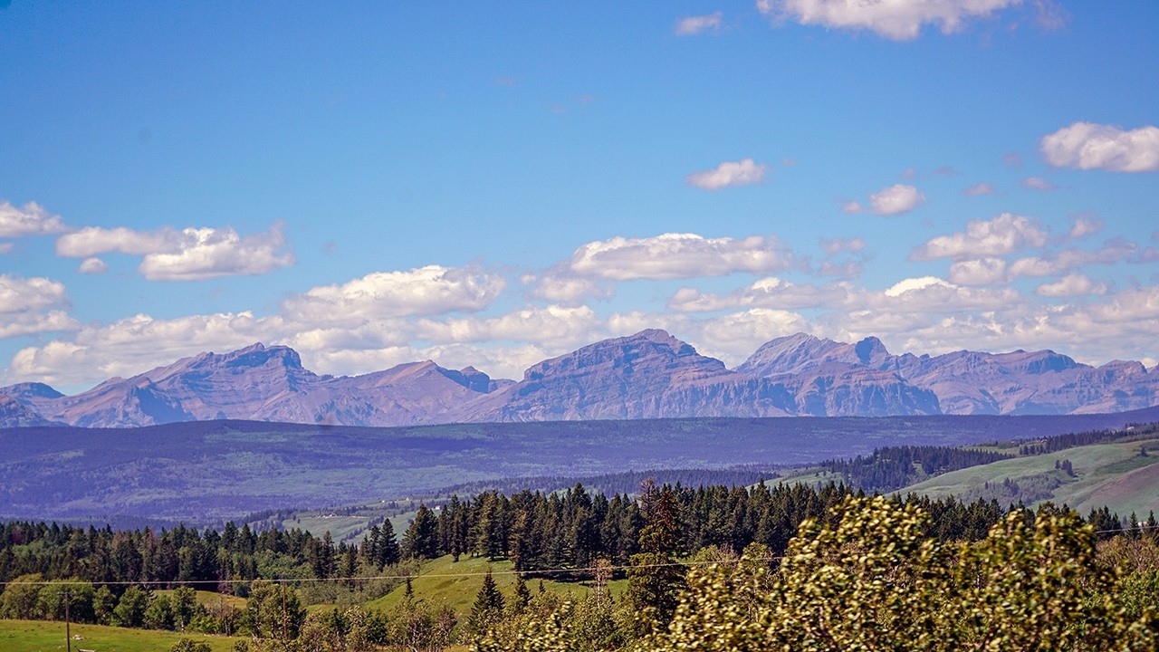 Canada, Alberta, Banff from the Montana Border