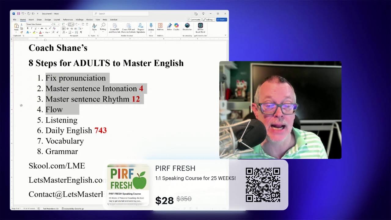 Master English Speaking with me--Coach Shane!