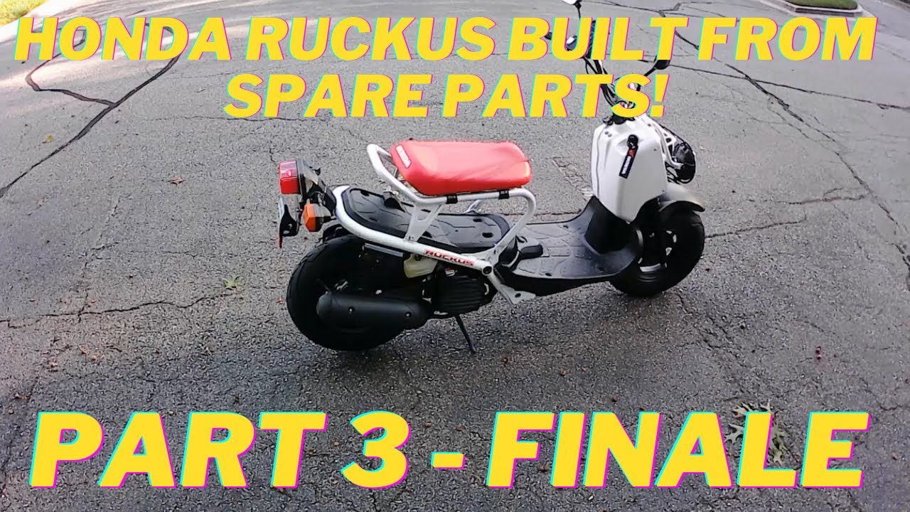 Honda Ruckus Built From Spare Parts - Part 3 Finale! First Start and Ride!