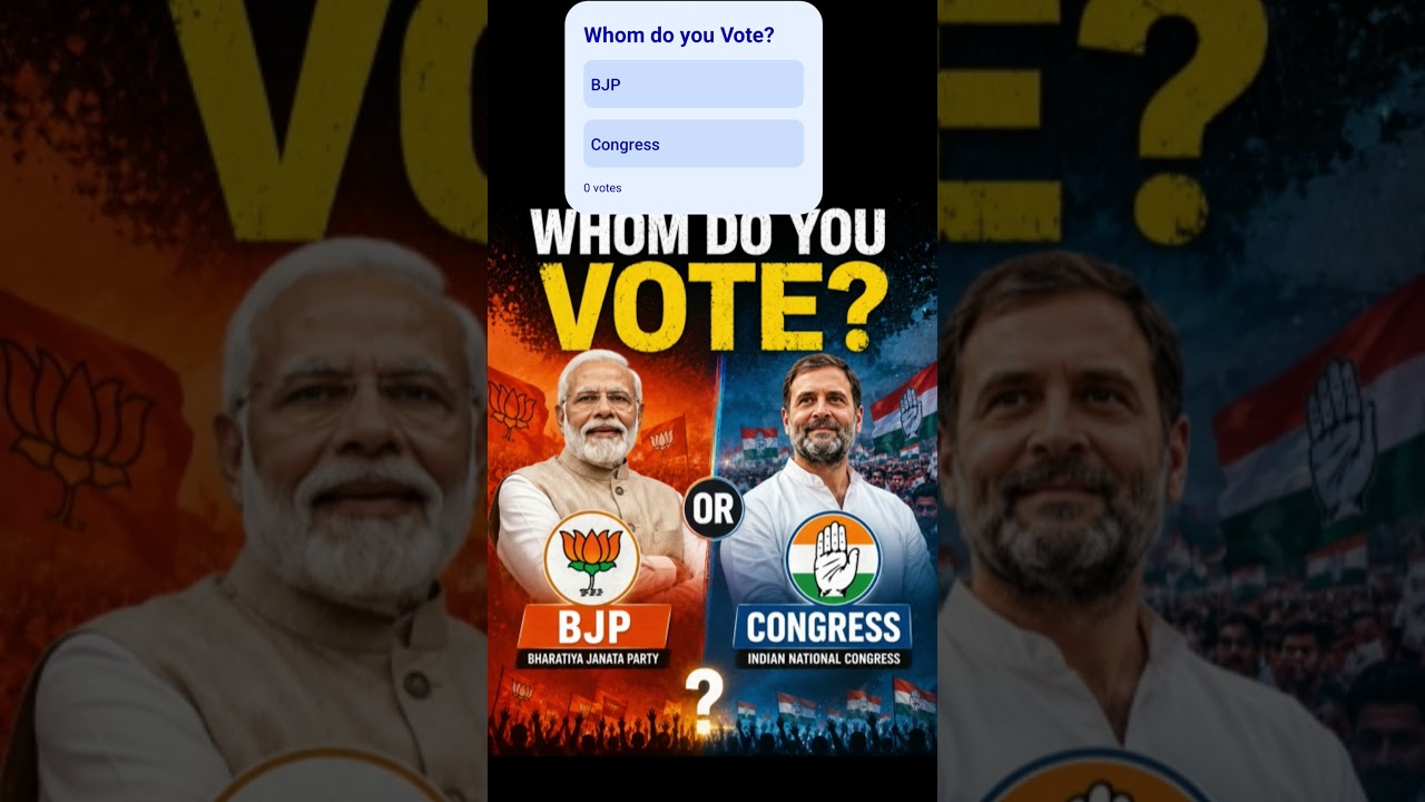BJP or Congress? Whom do you Vote? #rahulgandhi #modi #narendramodi #shorts #short