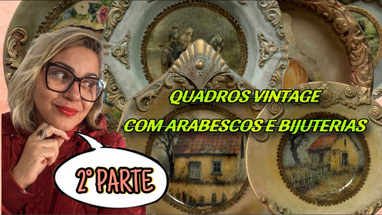 #diy : QUADROS FEITO COM PRATOS E BIJUTERIAS COM ARABESCOS.