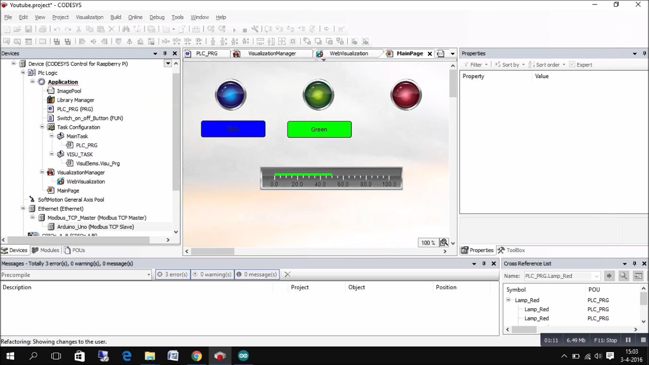 Arduino & Raspberry Pi modbus (Codesys)