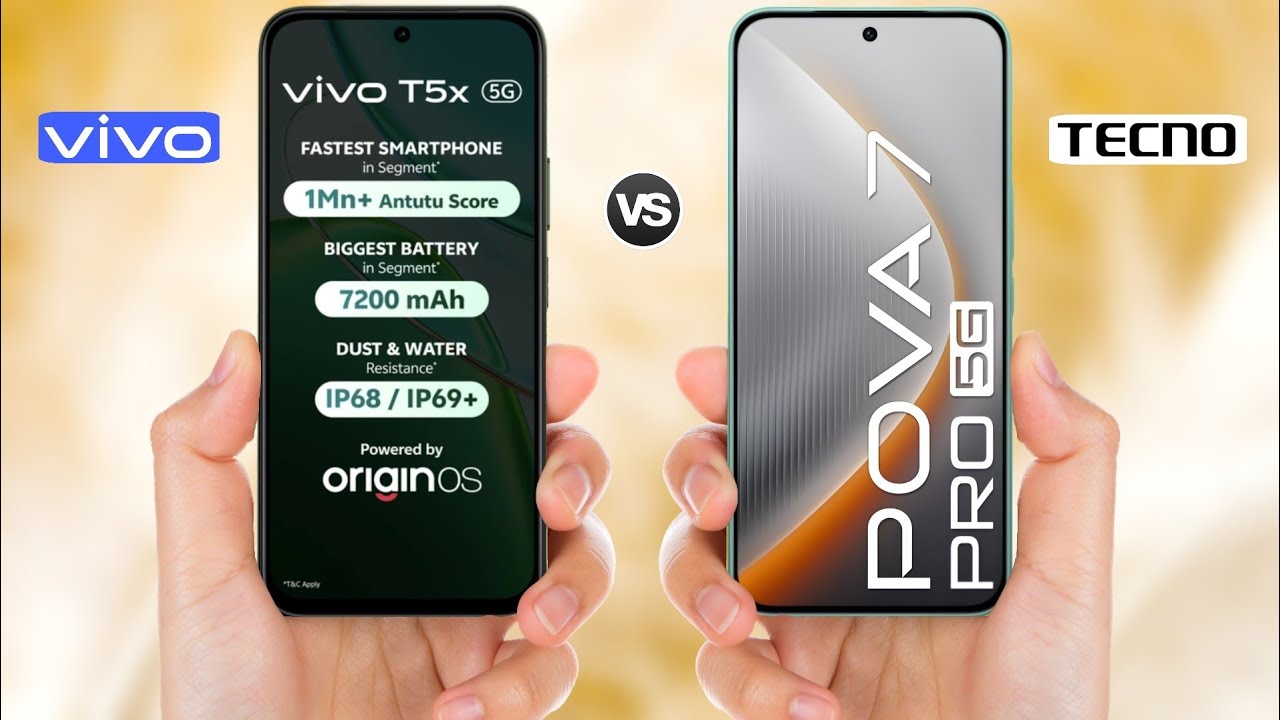 Vivo T5X 5G vs Tecno Pova 7 Pro 5G || Full Comparison 