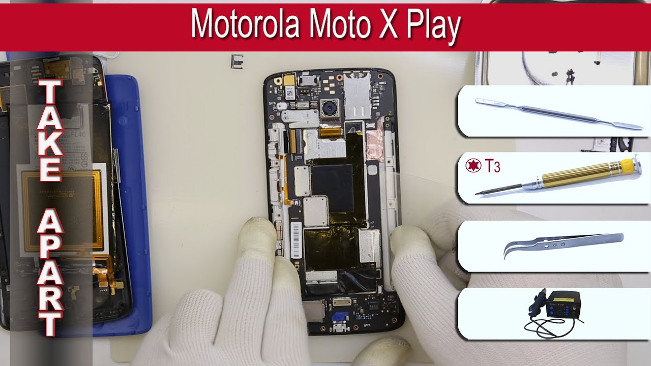 Как разобрать 📱 Motorola Moto X Play Разборка и ремонт