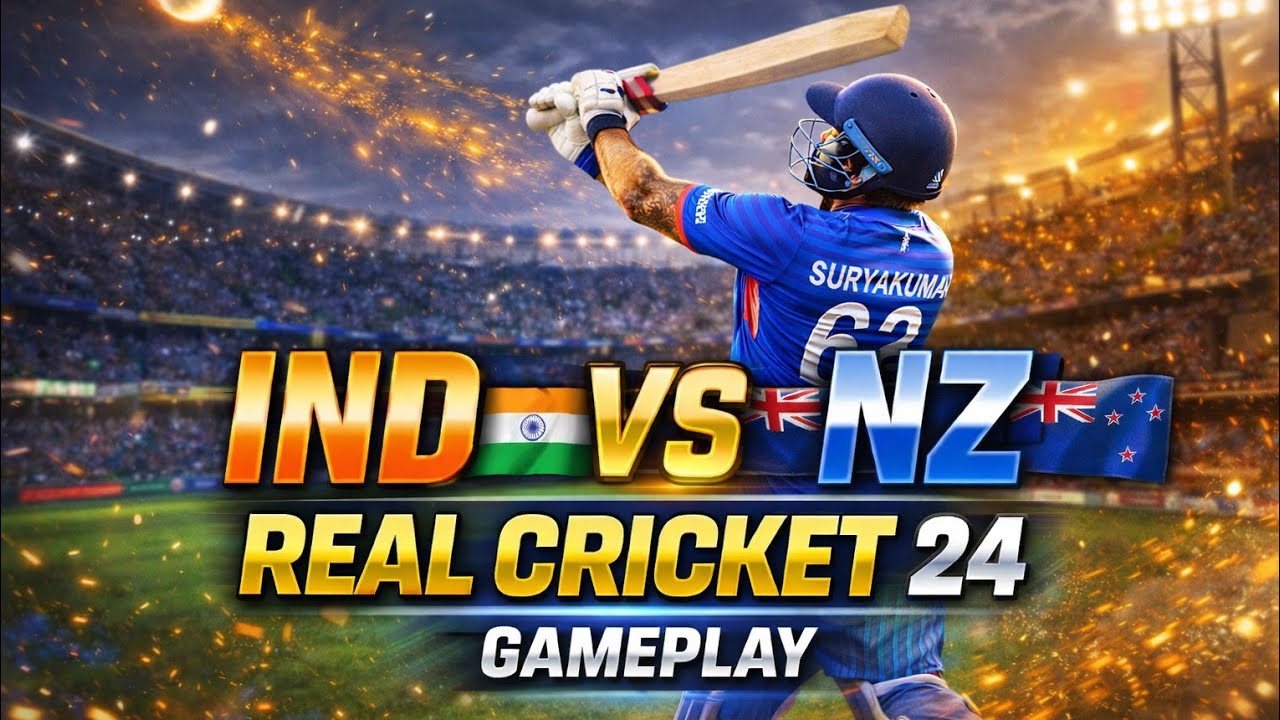 India vs new Zealand sixes highlights #cricket #indiancricketer #realcricket24 #viralvideo 
