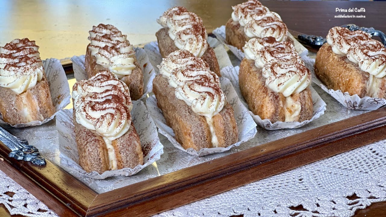 DOLCETTI MONOPORZIONI DI TIRAMISÙ per DESSERT e BUFFET con Crema Pasticcera al Mascarpone e Marsala
