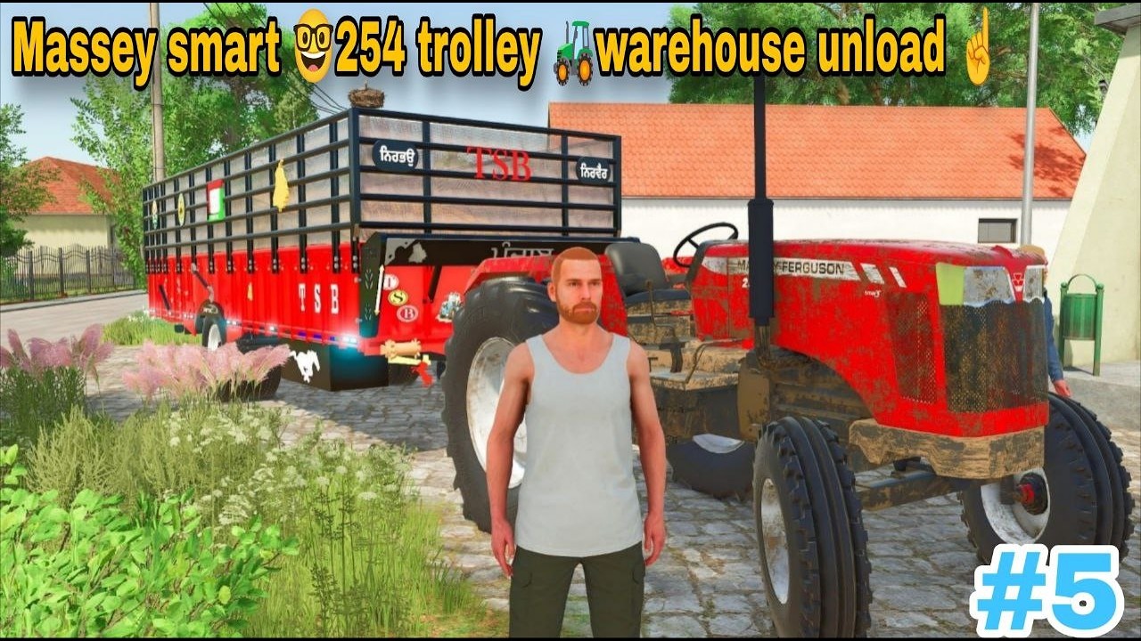 Farming Simulator 25: Hindi Gameplay - Epic Warehouse Unloading with Massey 254 & Trolley!🚜 fs26