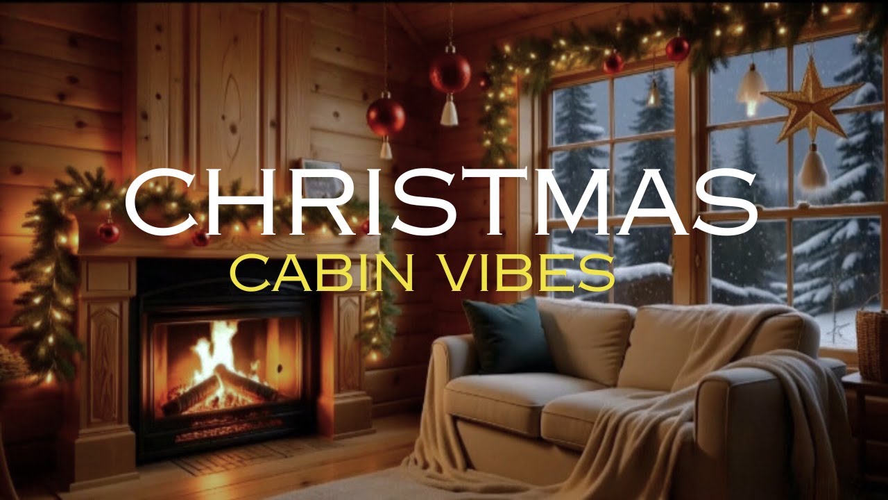 Cozy Winter Cabin Ambience ❄️ Fireplace & Snowfall | Relaxing Christmas Atmosphere | Dream Chord