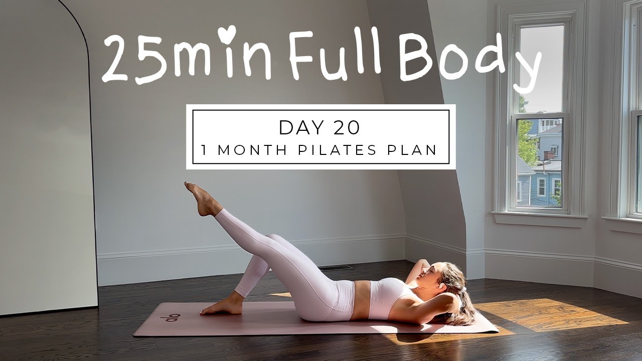 DAY 20 - 1 MONTH PILATES PLAN // 25MIN HIIT full body flow || madeleineabeid