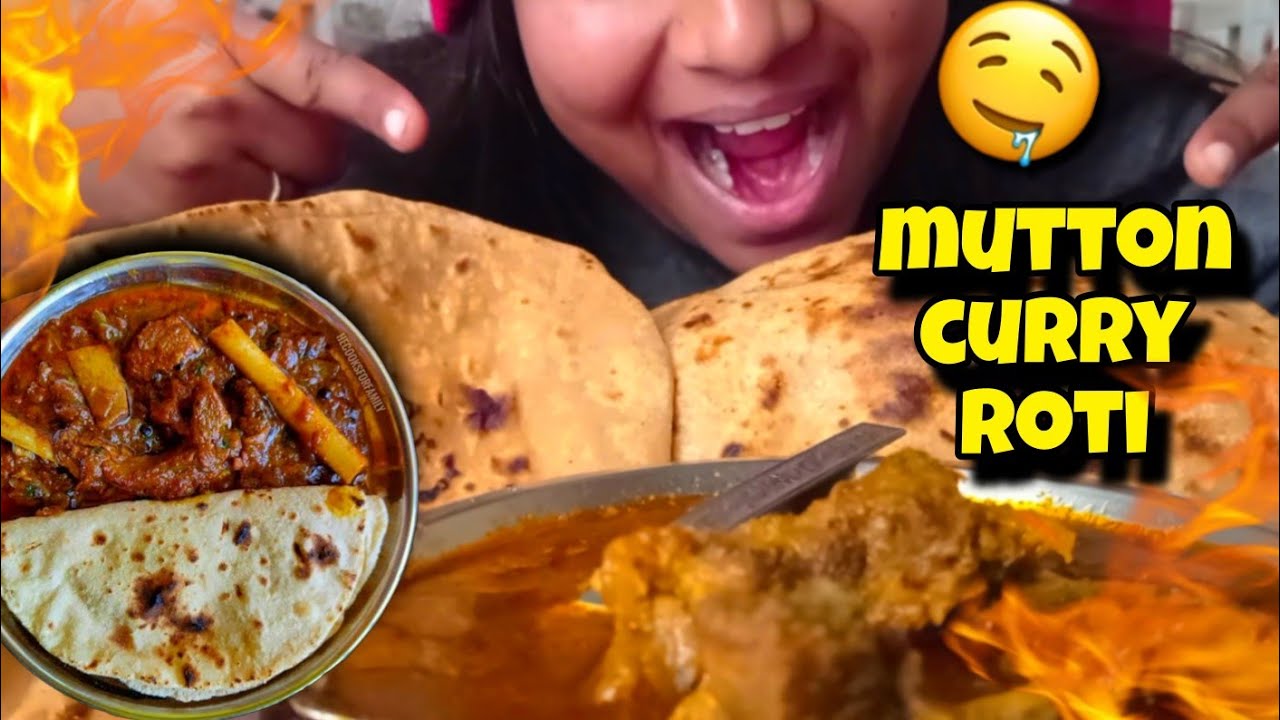 Very Oily Mutton Curry and Tandoor Roti Eating show | Spicy Foods Mukbang | Mutton kosha roti eating