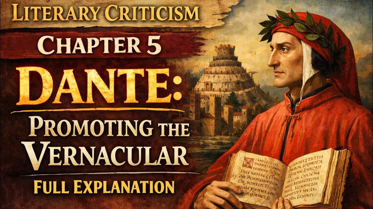 Literary Criticism| Chap 5 | Dante:Promoting the Vernacular|Explanation @baenglishcalicutuniversity 