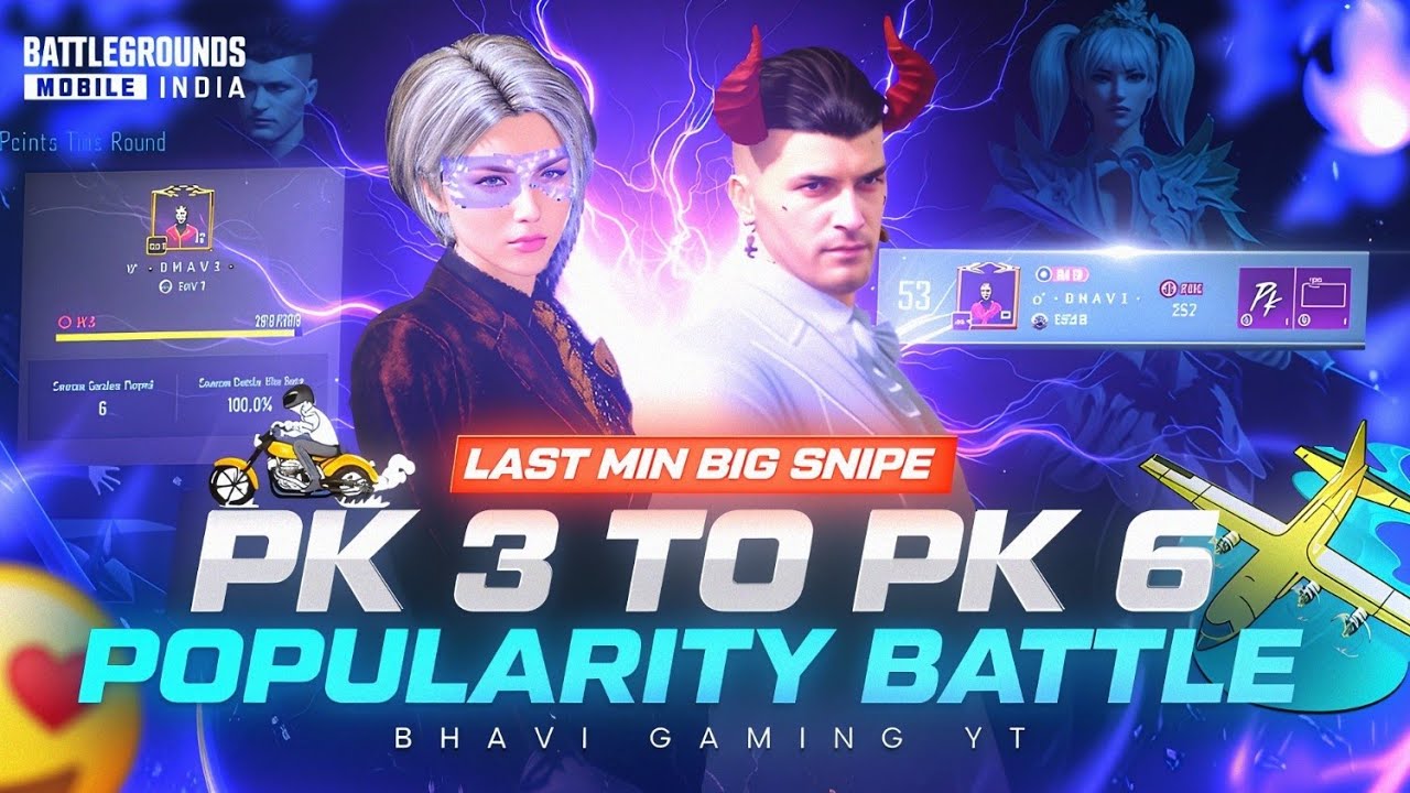 Pk3 to Pk6  Popularity Battle Part-2 | Unexpected Snipe Moment 😎| INTENSE LAST MINUTE 😱