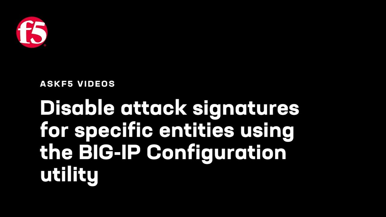 Disable BIG-IP ASM attack signatures for entities using the Configuration utility