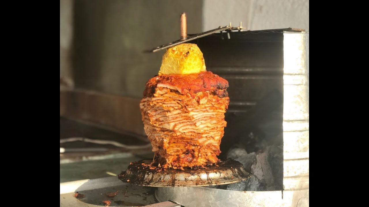 TACOS AL PASTOR CON ASADOR PASTORERO CASERO