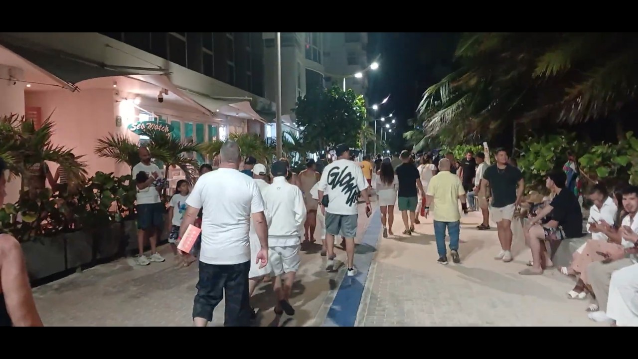 Asi es el ambiente en la noche en San Andres Islas Colombia... 