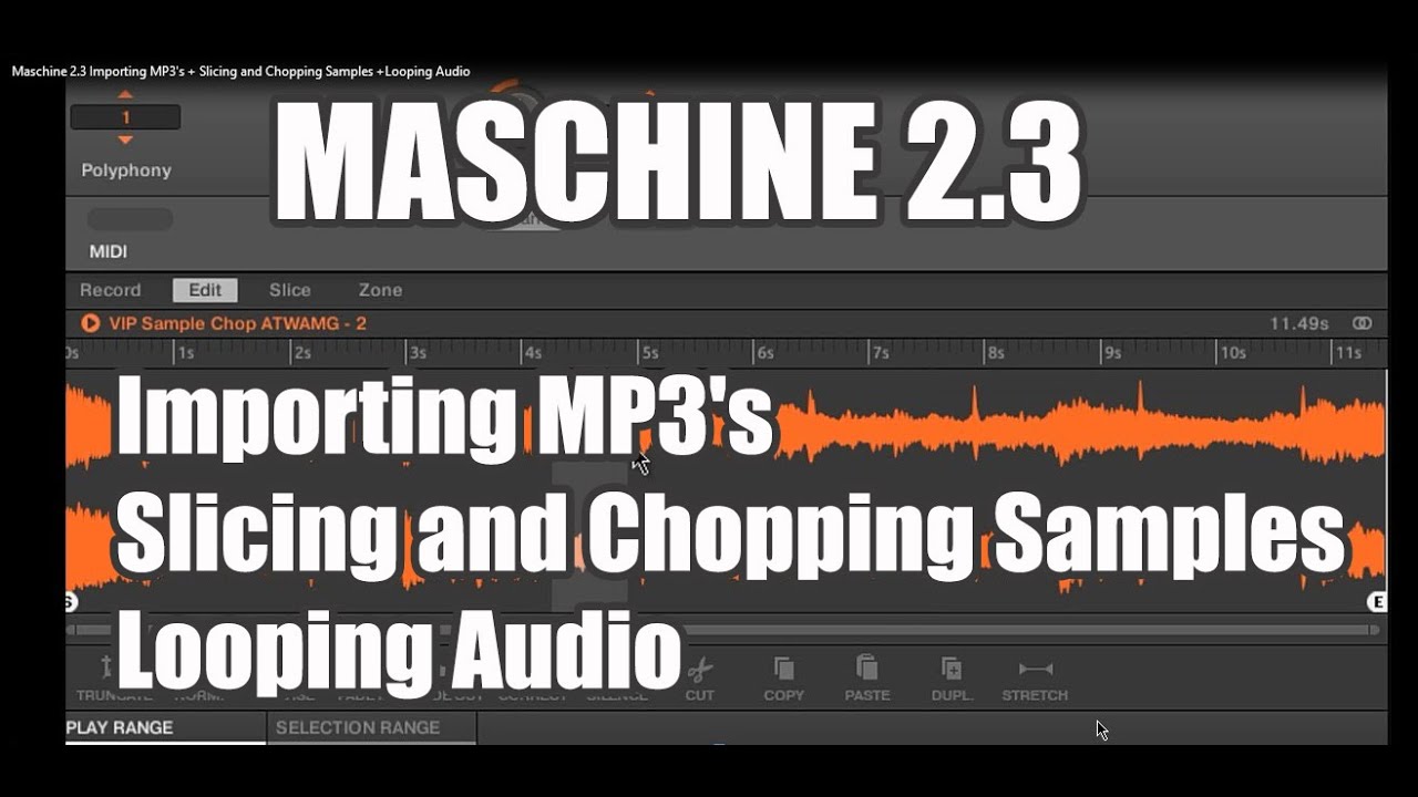 Maschine 2.3 - Fontaine’s Work Flow Importing MP3's + Slicing & Chopping  www.vipsoundlab.com