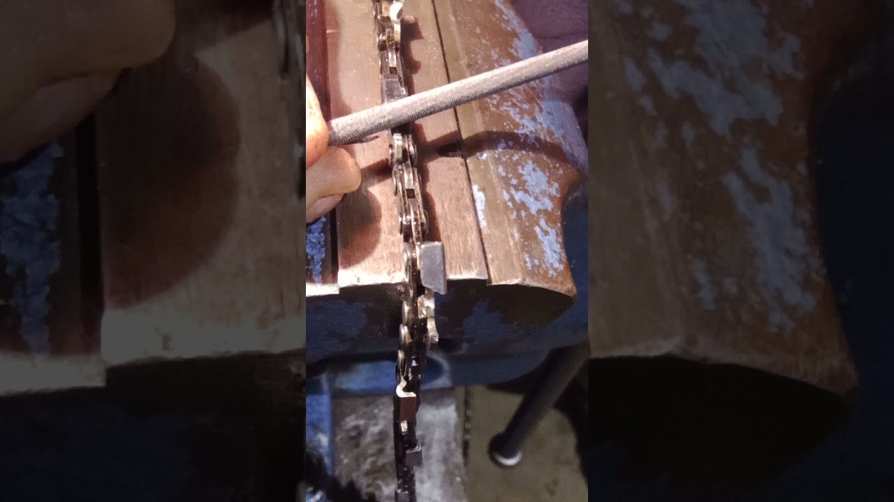affilatura catena con due tipi di tondino il 3/16 e 11/64  like e iscriviti è gratis.