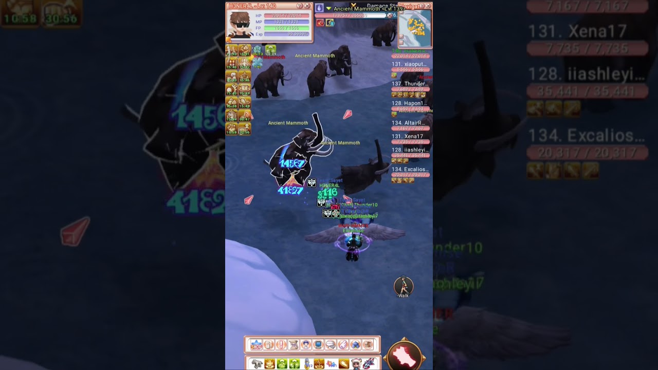 Flyff Universe - Mobile Games MMORPG - The Power Of Link+Upcut+GT #flyffuniverse #mmorpg #testdamage