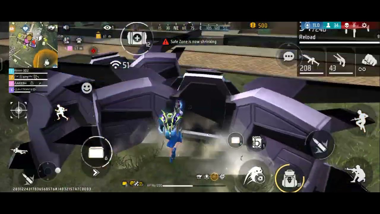 6 kills overpower gameplay on peak || Garena free fire 