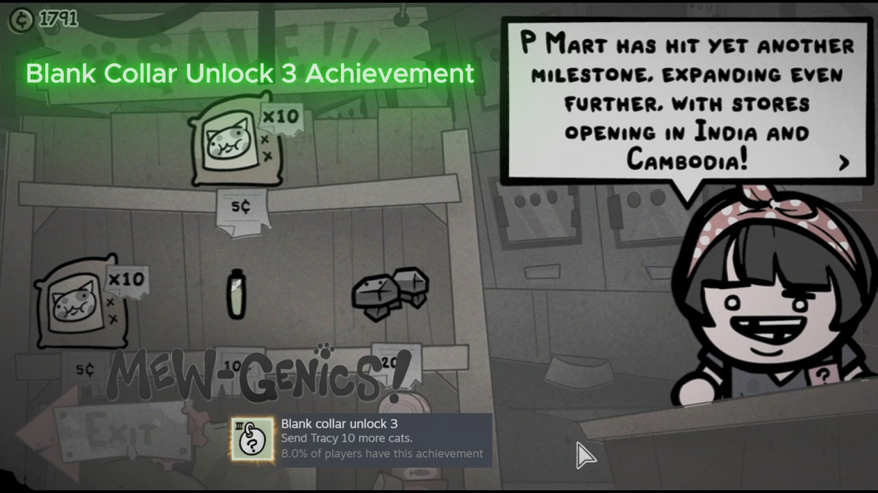 Mewgenics - Blank Collar Unlock 3 Achievement!