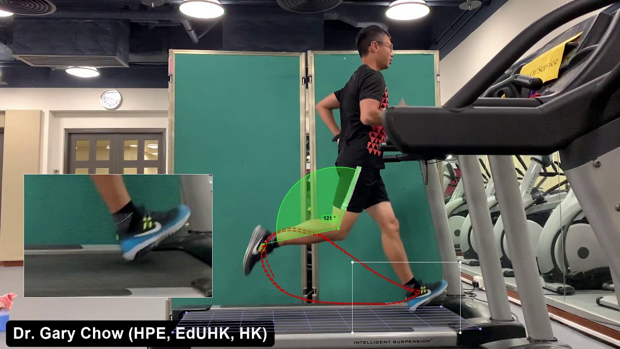 Kinovea Treadmill Running Motion Analysis